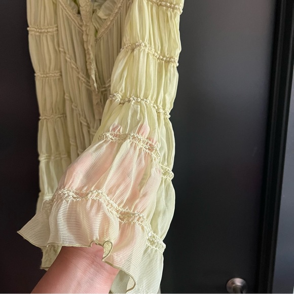 SIEDRES Denis Maxi Dress in Light Green Size 36 (Small) - Picture 10 of 15